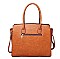 3 IN 1 KEYLOCK DESIGN PLAIN SATCHEL SET