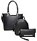 3IN1 SMOOTH STYLISH TOTE BAG WITH MINI BACKPACK AND CLUTCH SET