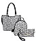 3IN1 CHEETAH STYLISH SHOPPER BAG WITH MATCHING BACKPACK AND CLUTCH SET