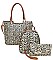 3IN1 CHEETAH STYLISH SHOPPER BAG WITH MATCHING BACKPACK AND CLUTCH SET