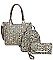 3IN1 CHEETAH STYLISH SHOPPER BAG WITH MATCHING BACKPACK AND CLUTCH SET
