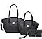 3 IN 1 CLASSIC LEATHER DESIGN TOTE BAGS AND CLUTCH SET