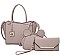 3 IN 1 FLORAL TOTE BAG WITH EARS MINI BAG AND CLUTCH SET