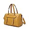 3 IN 1 TRENDY SMOOTH STUD STRAP DESIGN DUFFEL BAG AND CLUTCH SET