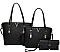 3 IN 1 V ACCENT TOTE BAGS AND CLUTCH SET