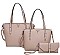 3 IN 1 V ACCENT TOTE BAGS AND CLUTCH SET