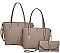 3 IN 1 V ACCENT TOTE BAGS AND CLUTCH SET