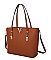 3 IN 1 V ACCENT TOTE BAGS AND CLUTCH SET