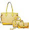 3 IN 1 TRENDY WOVEN TOTE BOSTON BAG SET