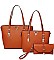 V ACCENTED TOTE AND CLUTCH SET