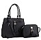 3 IN 1 TRENDY TASSEL PIECE TOTE BAG AND CLUTCH SET