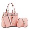 3 IN 1 TRENDY TASSEL PIECE TOTE BAG AND CLUTCH SET