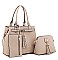 3 IN 1 TRENDY TASSEL PIECE TOTE BAG AND CLUTCH SET