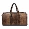 Ostrich Print Embossed 2 in 1 Weekender Duffel Bag