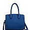 2-Way Medium Snake Print Padlock Accent Satchel