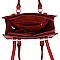 Fashion 2-Way Boxy 3-in-1 Satchel Set