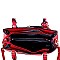 3 in 1 Tassel Accent Tote Cross Body Value SET