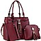 3 in 1 Tassel Accent Tote Cross Body Value SET