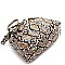 Medium 2-Way Snake Print Metal Handle Satchel