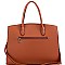 Large Snake Print Padlock Accent Tote Wallet SET