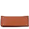 Large Snake Print Padlock Accent Tote Wallet SET