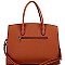 Large Leopard Print Padlock Accent Tote Wallet SET