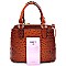 MEDIUM TASSEL ACCENT OSTRICH PRINT SATCHEL