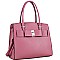 Structured Bow Accent Satchel Wallet SET