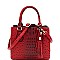 Medium Ostrich Print 3-Compartment 2-Way Satchel