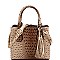 Medium Ostrich Print 3-Compartment 2-Way Satchel