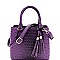 Medium Ostrich Print 3-Compartment 2-Way Satchel