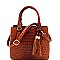Medium Ostrich Print 3-Compartment 2-Way Satchel