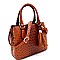 Medium Ostrich Print 3-Compartment 2-Way Satchel