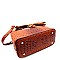 Medium Ostrich Print 3-Compartment 2-Way Satchel