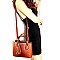 Medium Ostrich Print 3-Compartment 2-Way Satchel