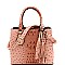 Medium Ostrich Print 3-Compartment 2-Way Satchel