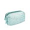 Silver Croc Crossbody Bag