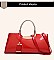 GLOSSY METAL FRAMED SATCHEL BAG