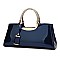 GLOSSY METAL FRAMED SATCHEL BAG