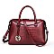Crocodile Boston Satchel Soft Touch Handbags