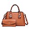 2 in 1 Triple Compartment Satchel & Wallet Set