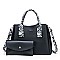 2 in 1 Triple Compartment Satchel & Wallet Set