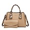 2 in 1 Triple Compartment Satchel & Wallet Set