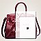 PATENT CROCODILE PADLOCK SATCHEL