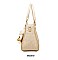 4 IN 1 TEDDY BEAR ACCENT SATCHEL SHOULDER BAG AND PURSE SET