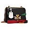 TQUEEN BEE ACCENT SHOULDER CROSSBODY BAG