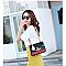 TQUEEN BEE ACCENT SHOULDER CROSSBODY BAG