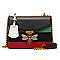 TQUEEN BEE ACCENT SHOULDER CROSSBODY BAG