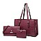 3 IN 1 CROCODILE PRINT SATCHEL CLUTCH SET