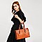 3 IN 1 CROCODILE PRINT SATCHEL CLUTCH SET